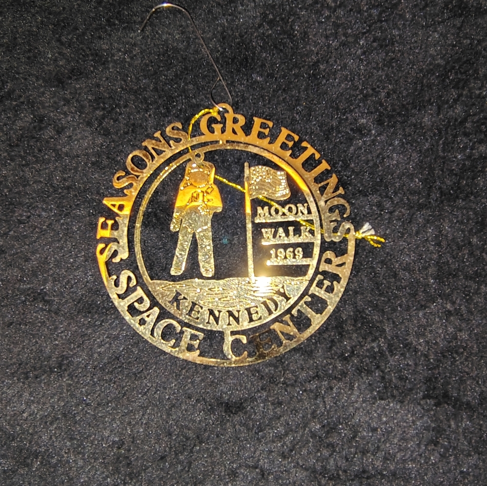 Gold Space Center Holiday Ornament